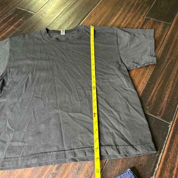 Cropped tee shirt and shorts set Los Angeles Apparel casual basic cotton - Picture 3 of 4